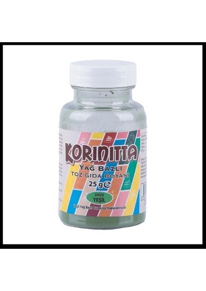 Yenilebilir Yağ Bazlı Toz Gıda Boyası 25 gr Yeşil