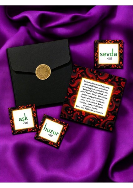 Sevgiliye Lüks Mühürlü Zarfta Aşk Mektubu Anlamlı, Duygusal Hediye Kartları Aşk Kartpostal 1MKTP1A fiyatları