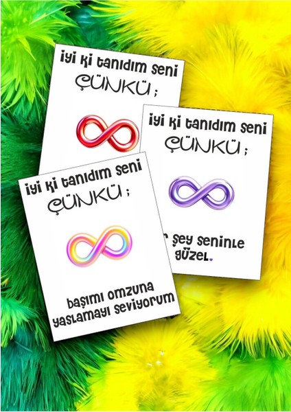 12 Adet "iyi Ki Tanıdım Seni Çünkü" Anlamlı Güncel Aşk Sözlü Kartlar Yıldönümü Kartı İTSÇ01P fırsatları