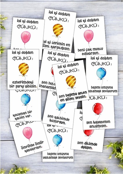 12 Adet "iyi Ki Doğdun Çünkü" Sevgiliye Etkileyici Söz Kartları Sevgiliye Hediye Kartı İDÇ01E fiyatları
