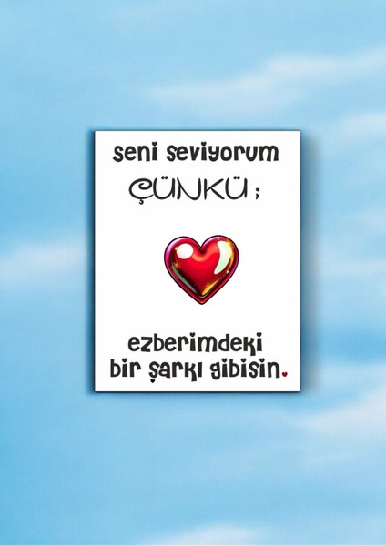 12 Adet "seni Seviyorum Çünkü" Sevgiliye Özel Mesajlı Söz Kartları Sevgiliye Hediye Kartı SSÇ01N fırsatları