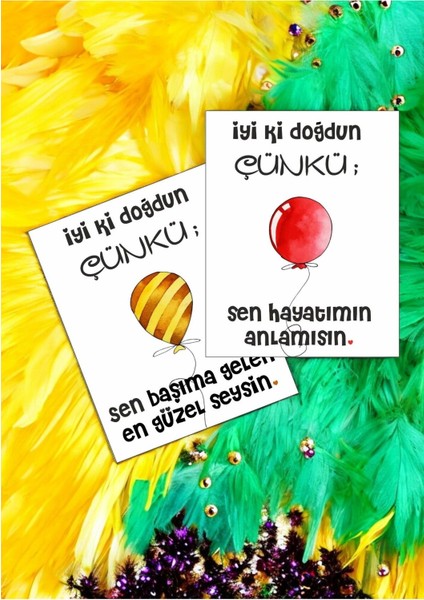 12 Adet "iyi Ki Doğdun Çünkü" Unutulmaz Güncel Aşk Sözlü Kartlar Sevgiliye Hediye Kartı SSÇ01C