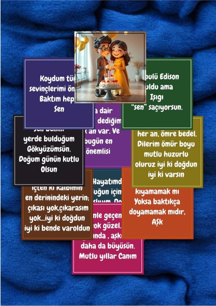 Sevgiliye Doğum Günü Hediye Kartları Rengarenk Motto Kartı Post Atmak Için Notlar Kartpostal V2HPMK2 fiyatları