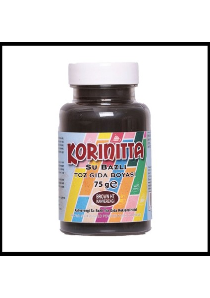 Yenilebilir Su Bazlı Toz Gıda Boyası 75 gr Kahverengi