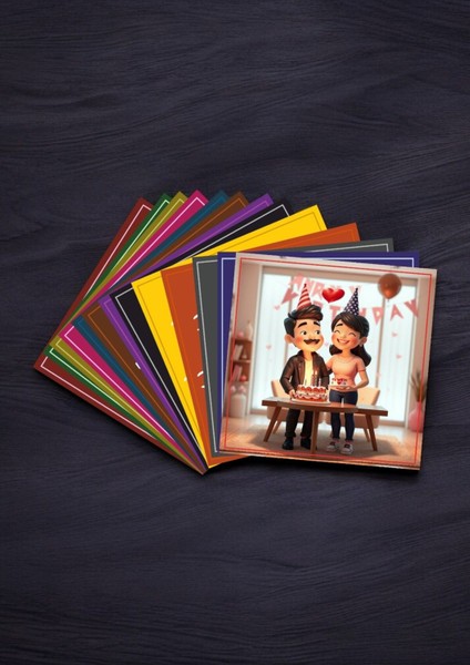 Sevgiliye Doğum Günü Hediye Kartları Rengarenk Motto Kartı Post Atmalık Notlar Aşk Kartpostal HPMK2B fiyatları