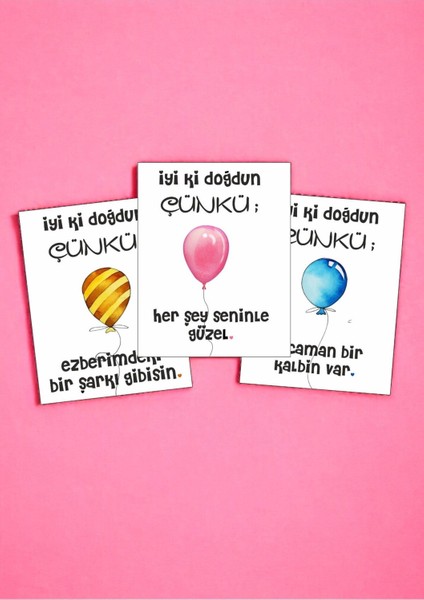 12 Adet "iyi Ki Doğdun Çünkü" Sevgiliye Ömürlük Söz Kartları Sevgiliye Hediye Kartı İDÇ01G modelleri