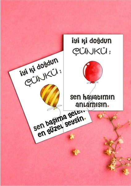 12 Adet "iyi Ki Doğdun Çünkü" Sevgiliye Ömürlük Söz Kartları Sevgiliye Hediye Kartı İDÇ01G fırsatları