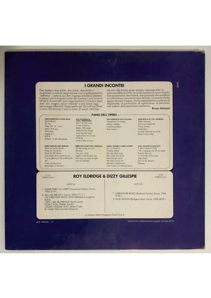 Roy Eldridge & Dizzy Gillespie Roy Eldridge & Dizzy Gillespie Lp Plak fiyatları