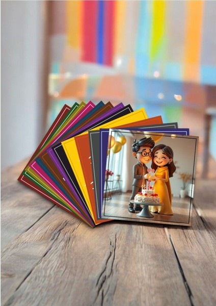 Sevgiliye Doğum Günü Hediye Kartları Rengarenk Motto Kartı Post Atmak Için Notlar Kartpostal V2HPMK4