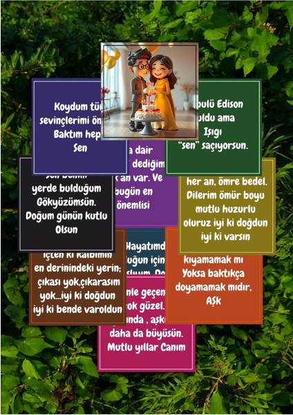 Sevgiliye Doğum Günü Hediye Kartları Rengarenk Motto Kartı Post Atmak Için Notlar Kartpostal V2HPMK4 fiyatları