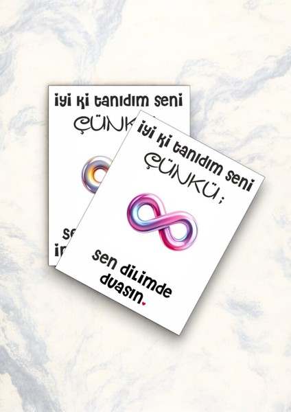 12 Adet "iyi Ki Tanıdım Seni Çünkü" Sevgiliye Özel Mesajlı Söz Kartları Yıldönümü Kartı İTSÇ01H indirimleri