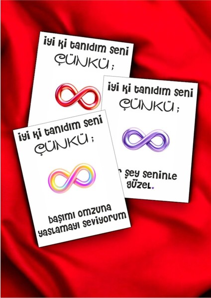 12 Adet "iyi Ki Tanıdım Seni Çünkü" Sevgiliyi Mutlu Edecek Söz Kartları Yıldönümü Kartı İTSÇ01E indirimleri