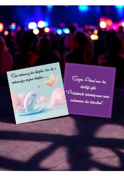 Sevgiliye Açılmak Ya Da Post Atmak Için Platonik Gizli Aşk ve Karşılıksız Aşk Mesaj Kartları PAK1B