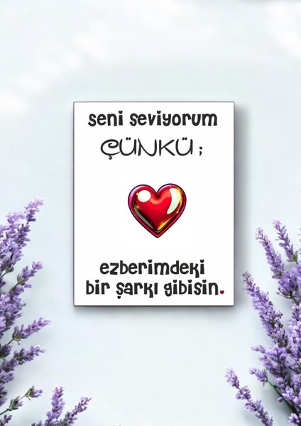 12 Adet "seni Seviyorum Çünkü" Özlenen Sevgiliye Özel Söz Kartları Sevgiliye Hediye Kartı SSÇ01P fırsatları