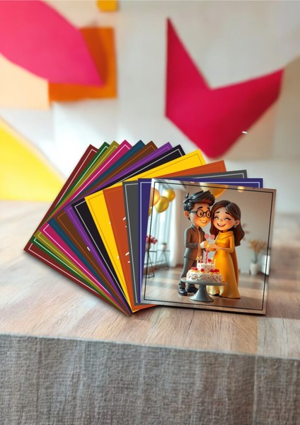 Sevgiliye Doğum Günü Hediye Kartları Rengarenk Motto Kartı Post Atmak Için Notlar Kartpostal V2HPMK1