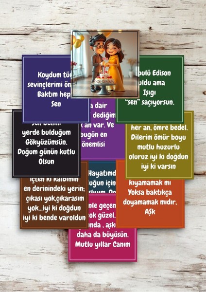 Sevgiliye Doğum Günü Hediye Kartları Rengarenk Motto Kartı Post Atmak Için Notlar Kartpostal V2HPMK1 modelleri