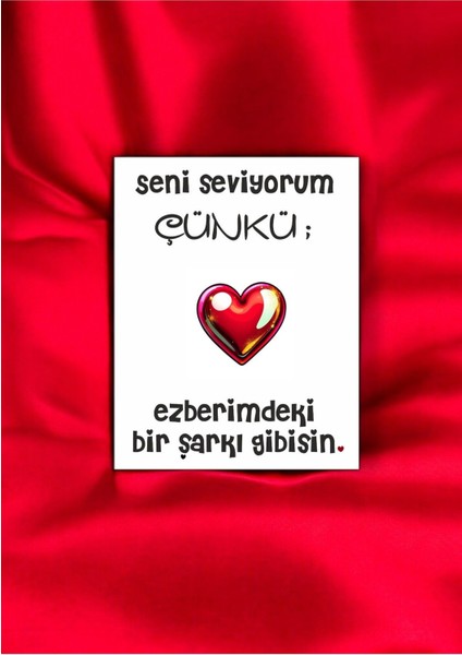 12 Adet "seni Seviyorum Çünkü" Sevgiliye Ömürlük Söz Kartları Sevgiliye Hediye Kartı SSÇ01G fırsatları