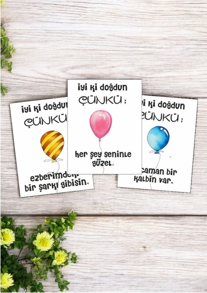 12 Adet "iyi Ki Doğdun Çünkü" Sevgiliye Güzel Aşk Sözlü Kartlar Sevgiliye Hediye Kartı SSÇ01D modelleri