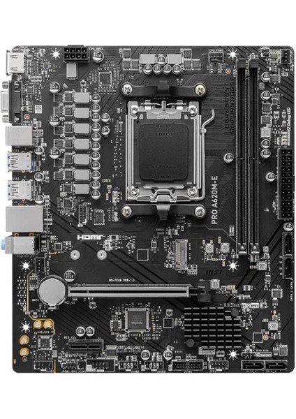 Msı Pro A620M-E Ddr5 6800MHZ 1xvga 1xhdmı 1xm.2 USB 3.2 Matx Am5 (Amd 7000,8000 ve 9000 Seri Işlemci Uyumlu)