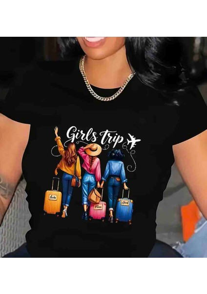 Girls Trip Özel Baskılı Oversize Tshirt
