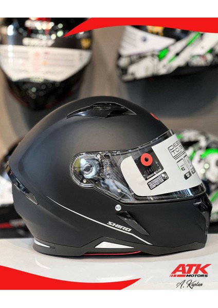 Hunter Mat Siyah Kask Full Face Kask Motosiklet Kaskı Kapalı Kask Full Siyah Kask