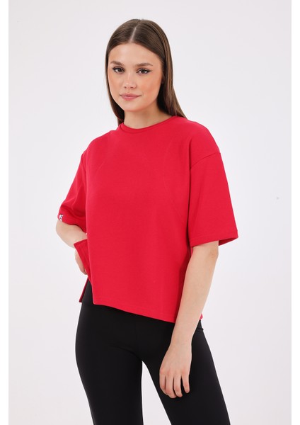 Zen Kadın Crop Tişört Kırımızı