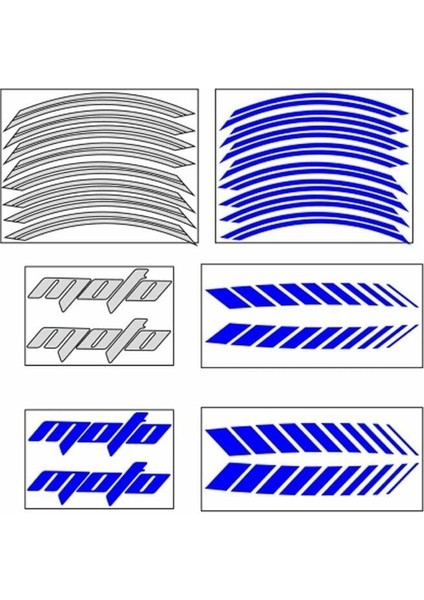 Gogo Reflektörlü Mavi Üniversal Racin Şerit 017
