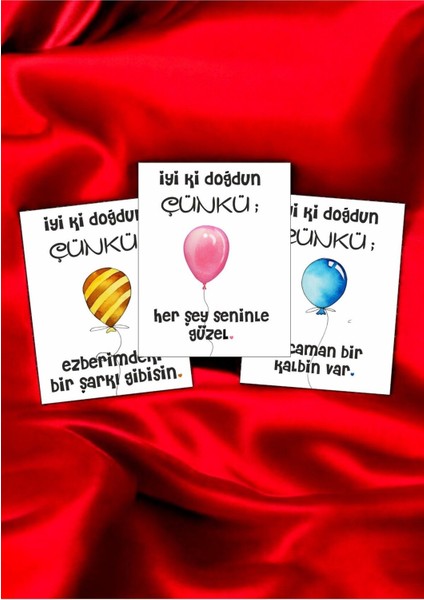 12 Adet "iyi Ki Doğdun Çünkü" Sevgiliye Sürpriz Söz Kartları Sevgiliye Doğum Günü Kartı İDÇ01J modelleri