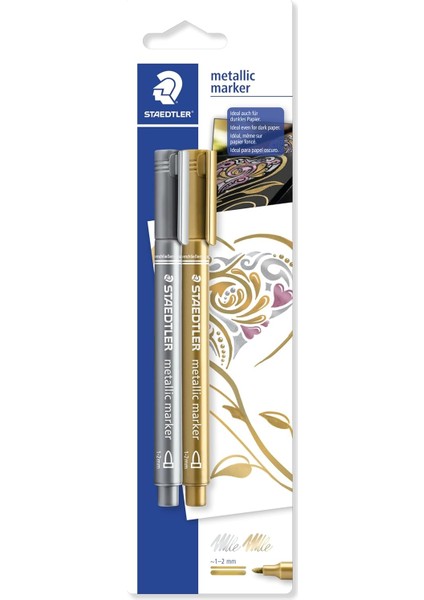 8323S Bk2 Metalik Markör 2'li Set