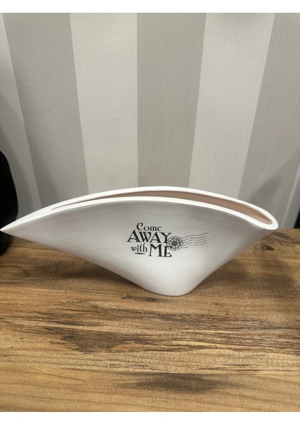 Modern Kanat Form Seramik Vazo 29 cm x 13 cm