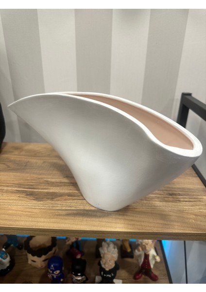 Modern Kanat Form Seramik Vazo 29 cm x 13 cm fırsatları