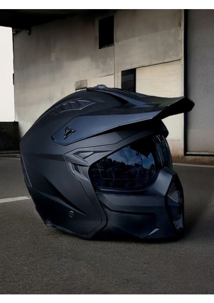 Sw X1- Seul Modüler Mat Siyah Kask