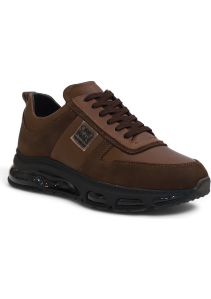 2136 Hakiki Deri Anatomik Air Tabanlı Erkek Sneakers Ayakkabı - NKT02136-KAHVERENGI-42 fiyatları