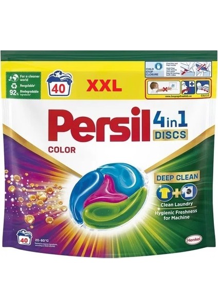 Persıl Color 4in1 Dıscs 4 Ü 1 Arada 40 Yıkama Kapsüller