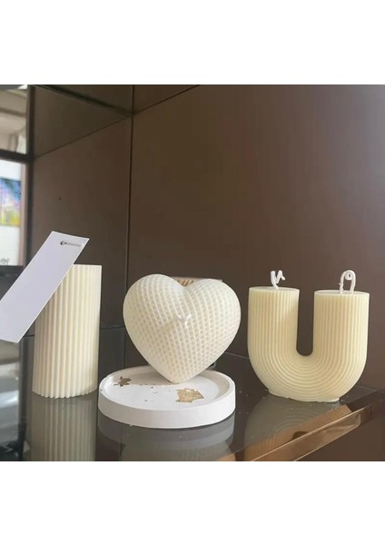 I Love You Yazılı Dekoratif Mum Seti Doğal Soya Wax Mumdan fiyatları