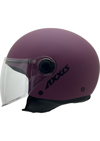 Axxis Square Yarım Kask Solid Mat Bordo