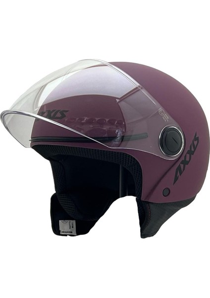 Axxis Square Yarım Kask Solid Mat Bordo