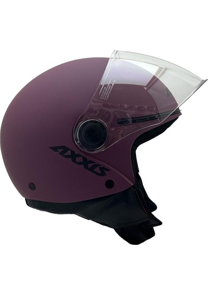 Axxis Square Yarım Kask Solid Mat Bordo