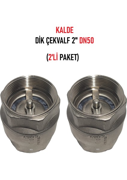 (2'li Paket) 2" DN50 Sarı/krom Dik Çekvalf - Vertical Check Valve