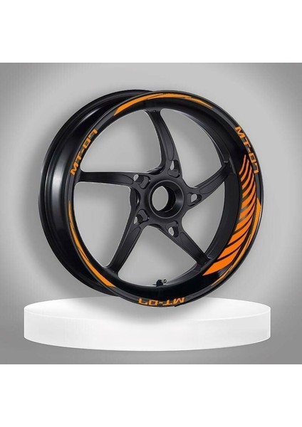 Gogo Reflektörlü Yamaha Mt-07 Jant Şeridi Turuncu 008