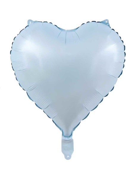 18'' Retro Açık Mavi Kalp Folyo Balon