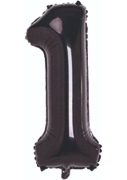1 Rakam 34” Siyah Renk Folyo Balon (76 cm )