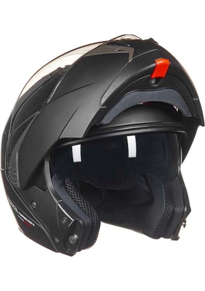 B700 Çene Açılır Kask Mat Siyah