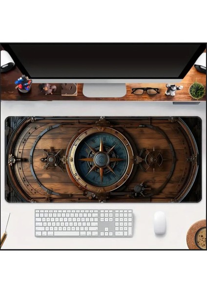 70X30 cm Denizci Dümen Tasarımı Kaydırmaz Taban Speed Yüzey Oyuncu Mouse Pad Gaming