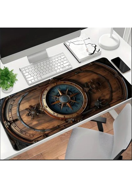 70X30 cm Denizci Dümen Tasarımı Kaydırmaz Taban Speed Yüzey Oyuncu Mouse Pad Gaming