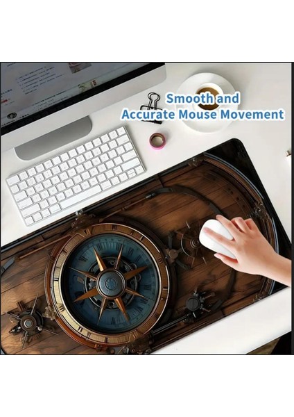 70X30 cm Denizci Dümen Tasarımı Kaydırmaz Taban Speed Yüzey Oyuncu Mouse Pad Gaming
