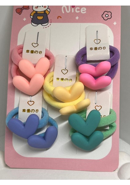 Çocuk Sevimli Kalpli Renkli 10 Adet Kız Çocuk Tokası fiyatları