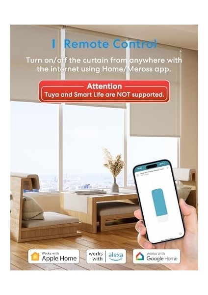 Akıllı Panjur Anahtarı, Nötr Tel Gerekli, Akıllı Ev Sistemleri, Homekit Alexa Google Home Uyumlu, Perde Anahtarı, Uzaktan Kontrol