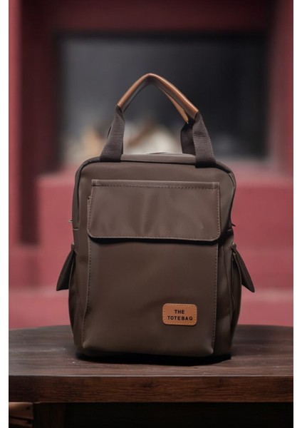 Kadın Kahverengi Çok Gözlü Hem Sırt Hem Çapraz Sırt Çantası fırsatları