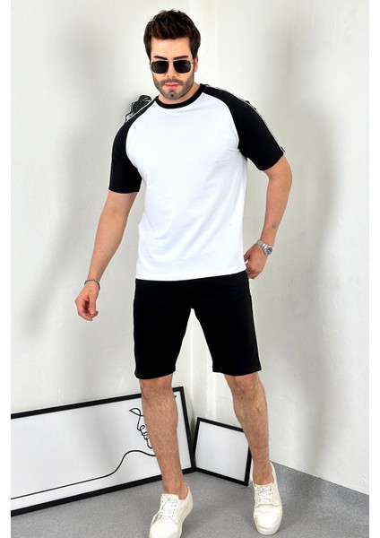 Unisex Oversize Omzu Arabiyeli Beyaz T-Shirt fiyatları